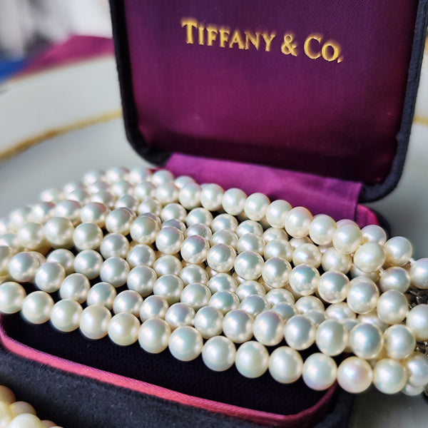 TIFFANY＆Co. ティファニー トルセード 淡水真珠 5連ネックレス