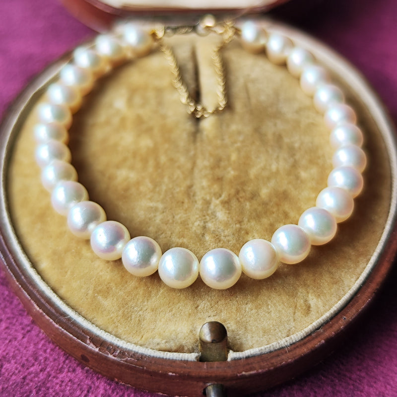 MIKIMOTO K18YG アコヤ真珠ブレスレット MIKIMOTO ミキモト アコヤパール 真珠 ブレスレット K18イエロー