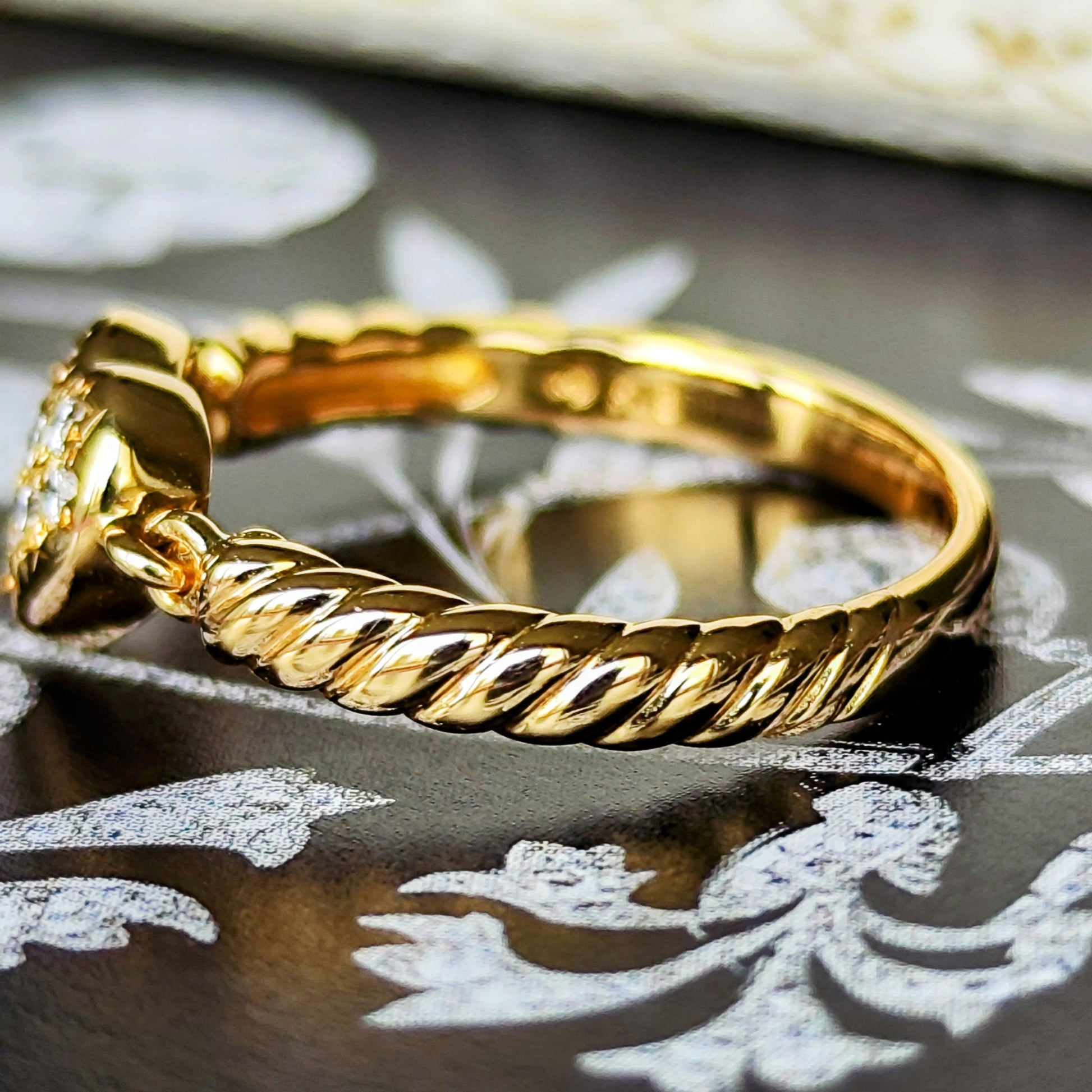 TASAKI 田崎真珠 天然ダイヤモンド ハートモチーフ パヴェリング