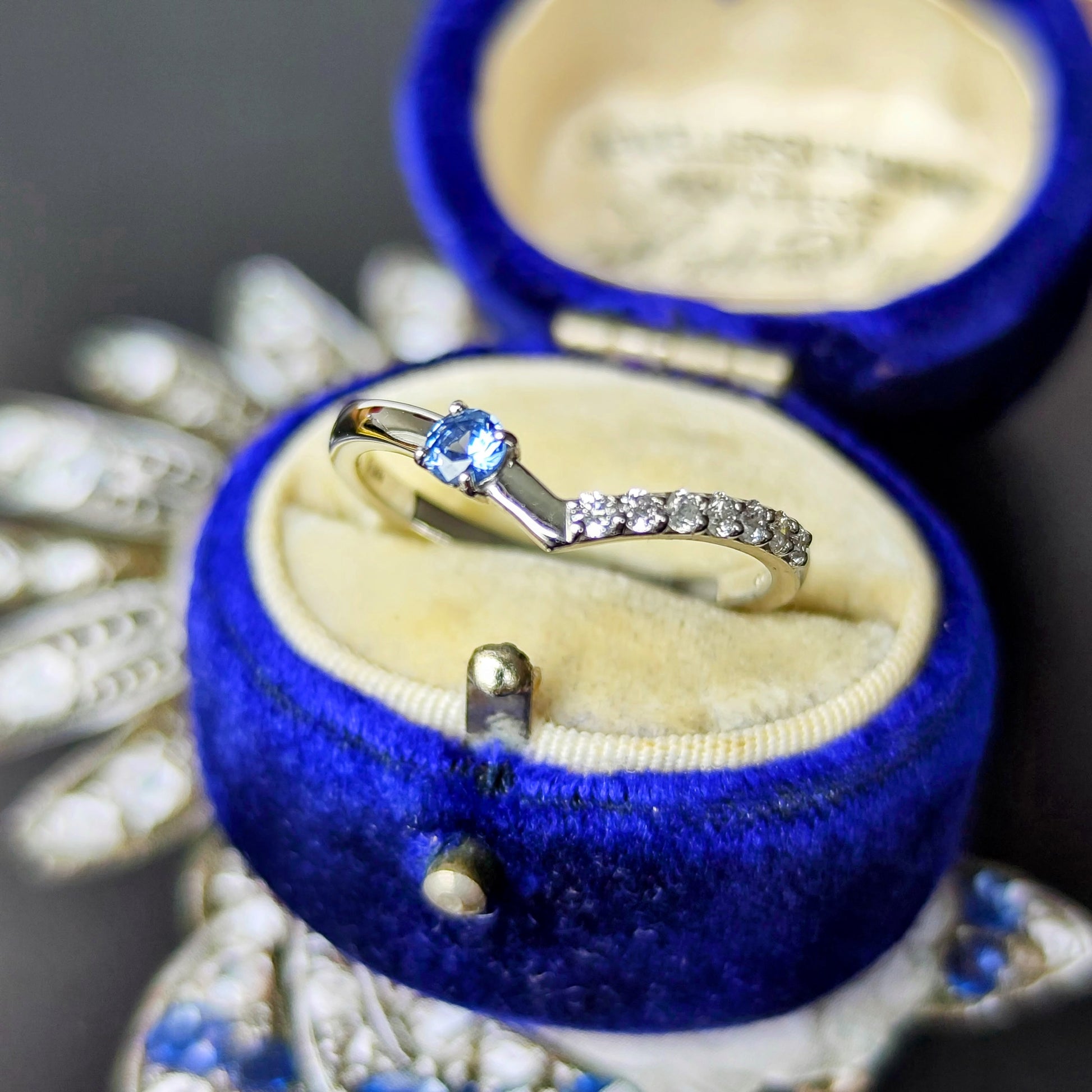 【幻のサファイア ヨーゴ渓谷】天然サファイア 天然ダイヤモンド リング 非加熱