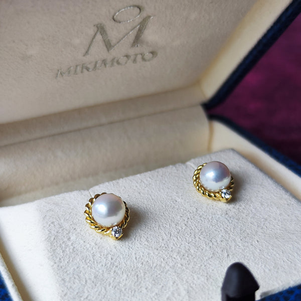 MIKIMOTO 真珠 ダイヤモンド ピアス MIKIMOTO ミキモト ダイヤモンド ピアス – Mico宝飾店