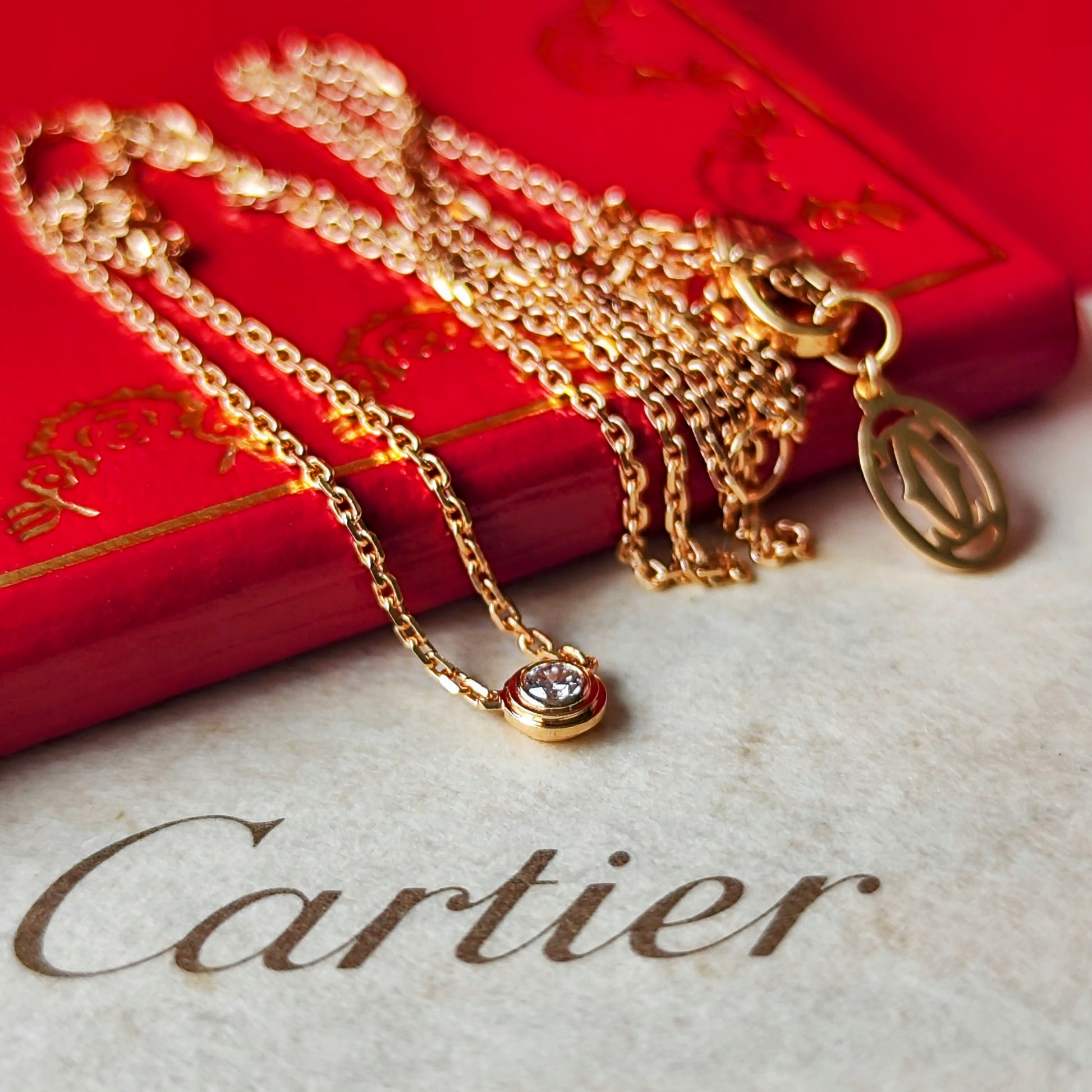 Cartier カルティエ ダムールネックレス XS 18金PG