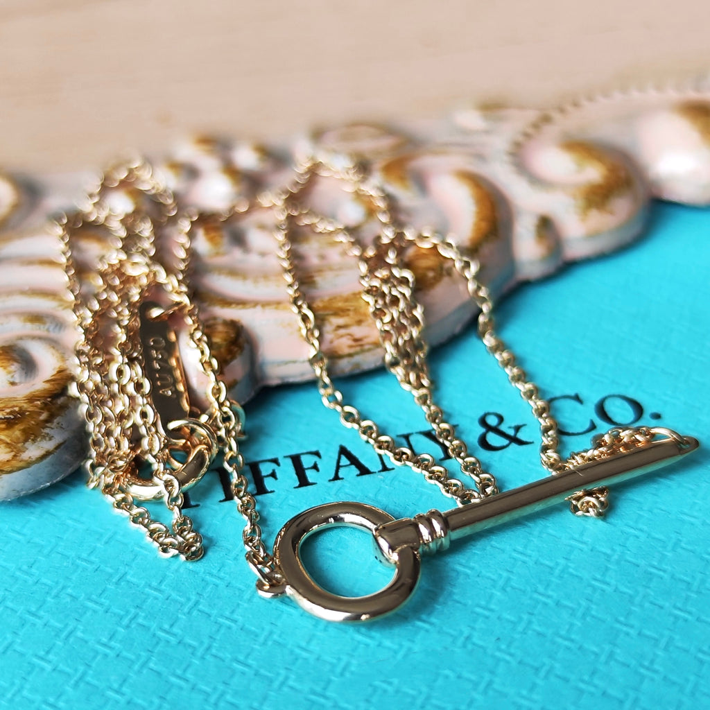TIFFANY &Co ティファニー オーバルキーネックレス 18金PG