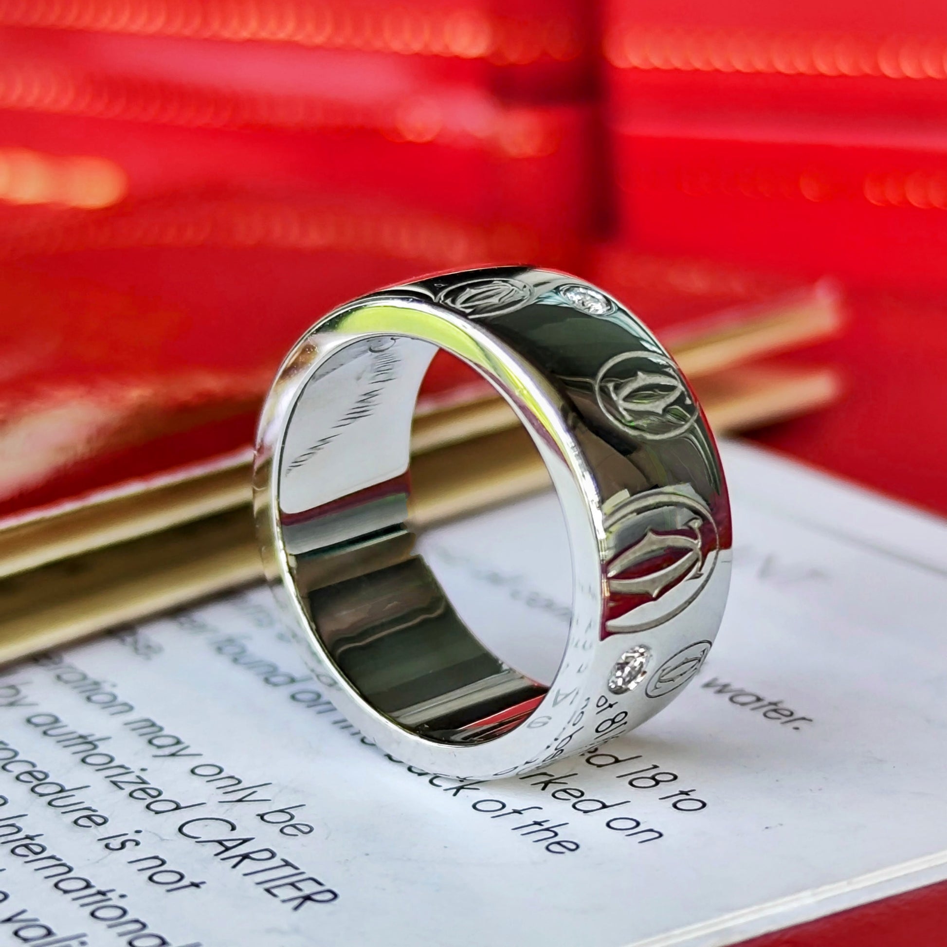 【Cartier 廃盤 レア】Cartier カルティエ ハッピーバースデー ダイヤモンドリング K18WG 51