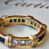 【Vintage Cartier】カルティエ コンテッサ サファイア ダイヤモンド フル リング