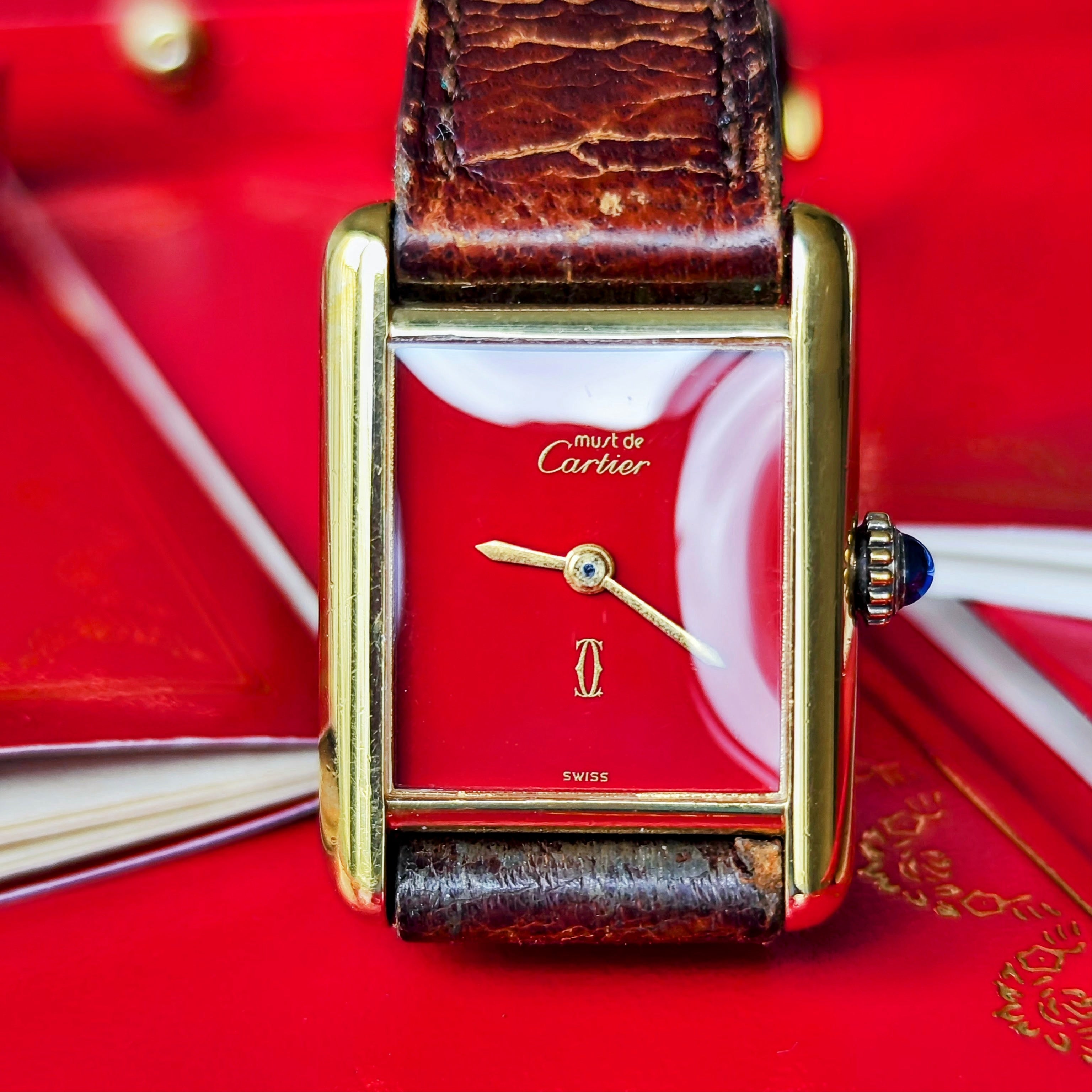 カルティエ マスト ケース レザー レッド お値引き】Cartier カルティエ マストライン カードケース パスケース