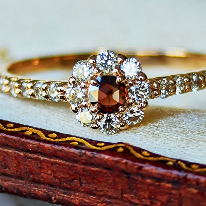 【ローズカット】天然ブラウンダイヤモンド 天然ダイヤモンド リング