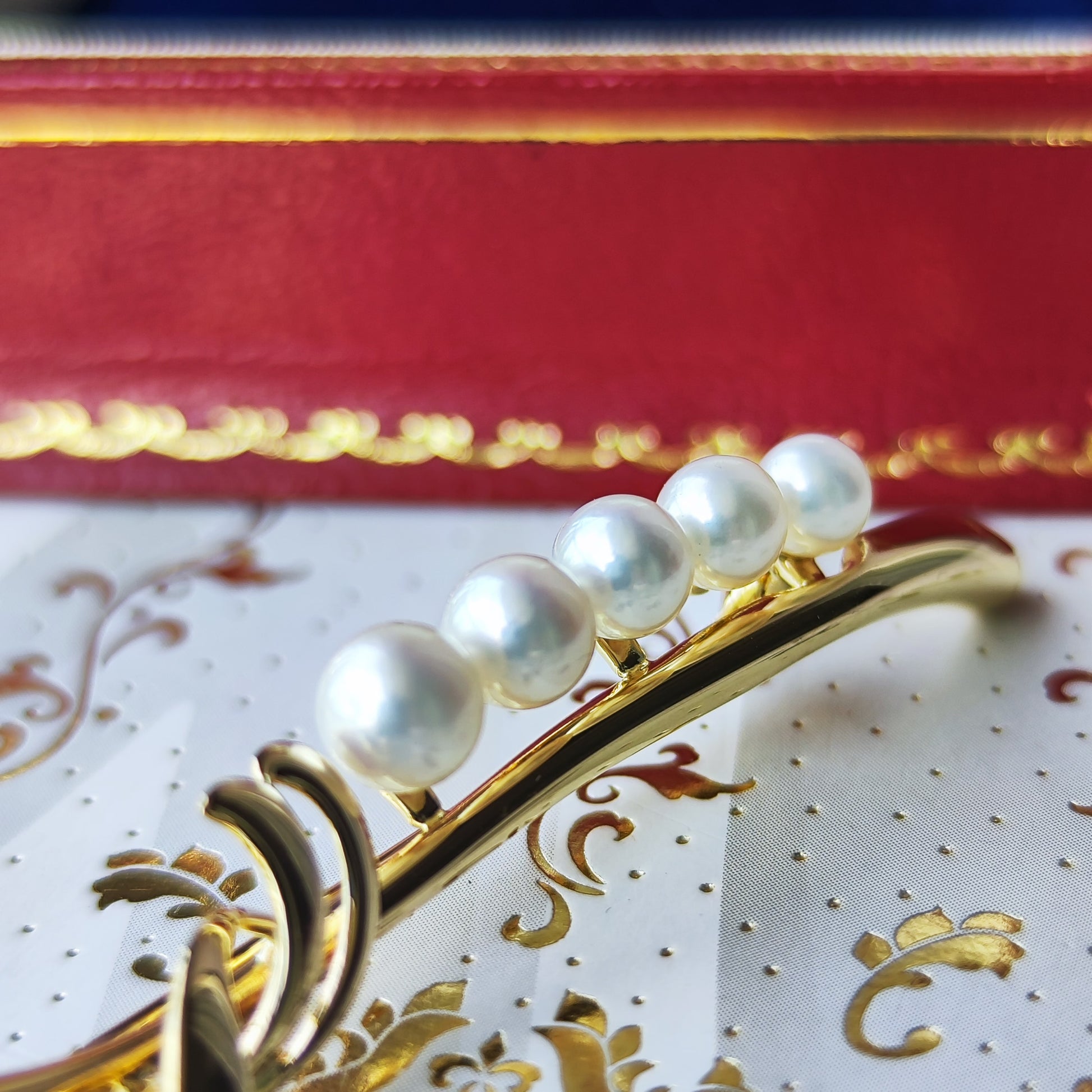 MIKIMOTO ミキモト あこや真珠 ブローチ 18金