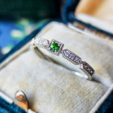 天然デマントイドガーネット 天然ダイヤモンド リング