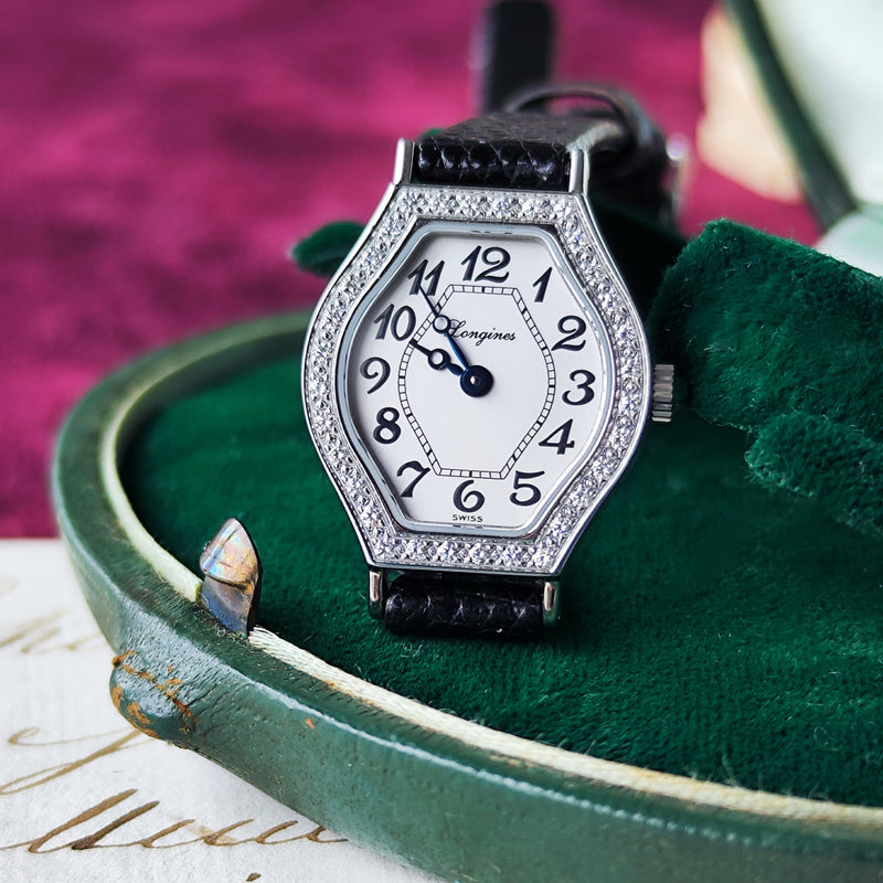 LONGINES ロンジン レ ラヴィソント ドゥ ロンジン ダイヤモンド 32石 クォーツ腕時計