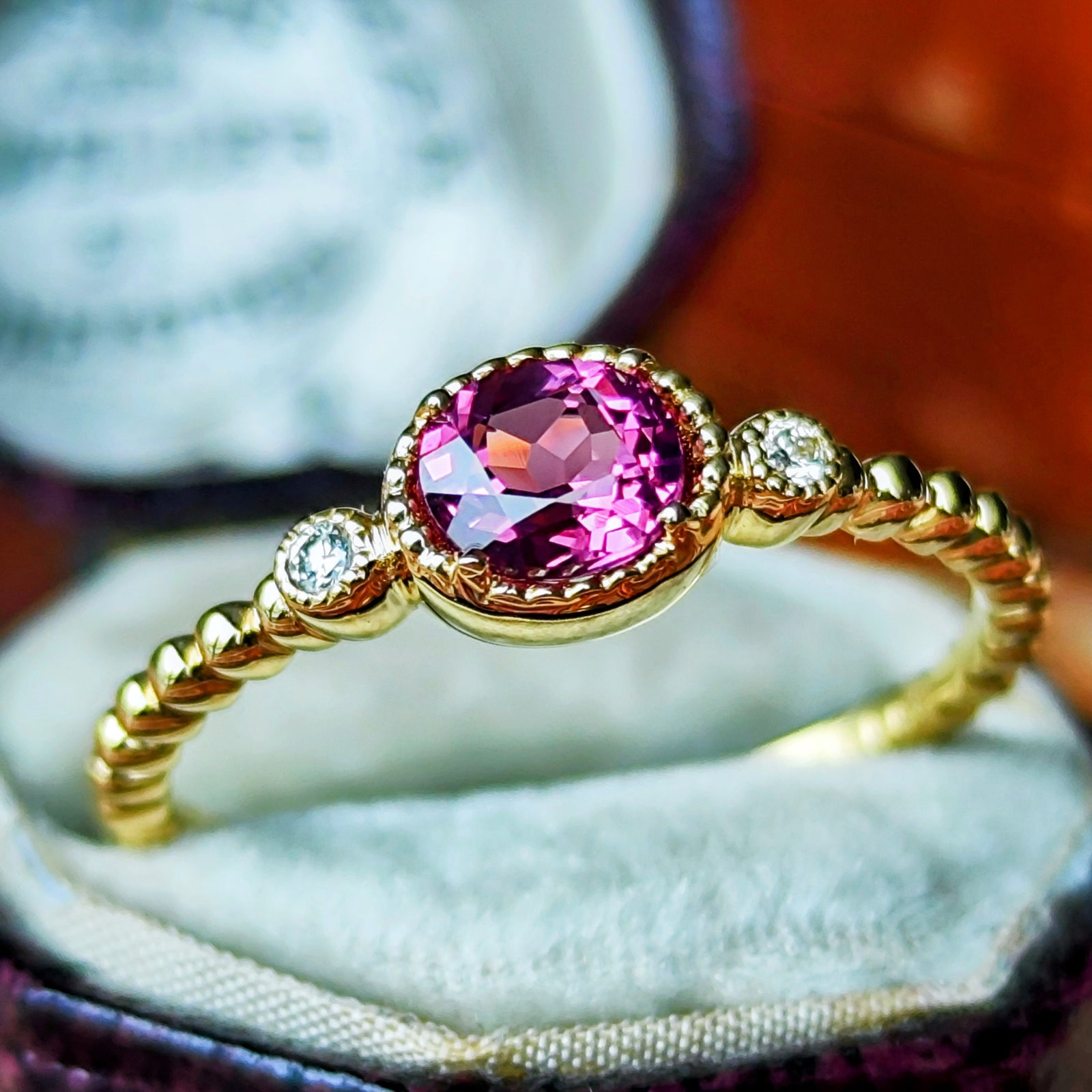 ピンクダイヤモンド　同様人気　天然　アップル　グリーンダイヤモンド　リング HANDMADE】アップルグリーンダイヤモンド リング 1.46ct FANCY VIVID