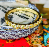 【神様の宿る石】天然イエローサファイア プクラジ ハーフエタニティリング