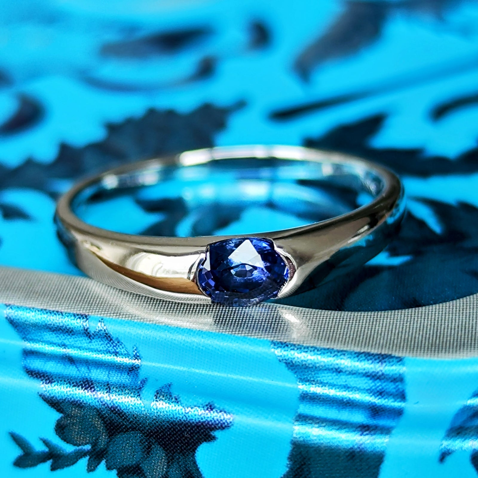 天然サファイアリング