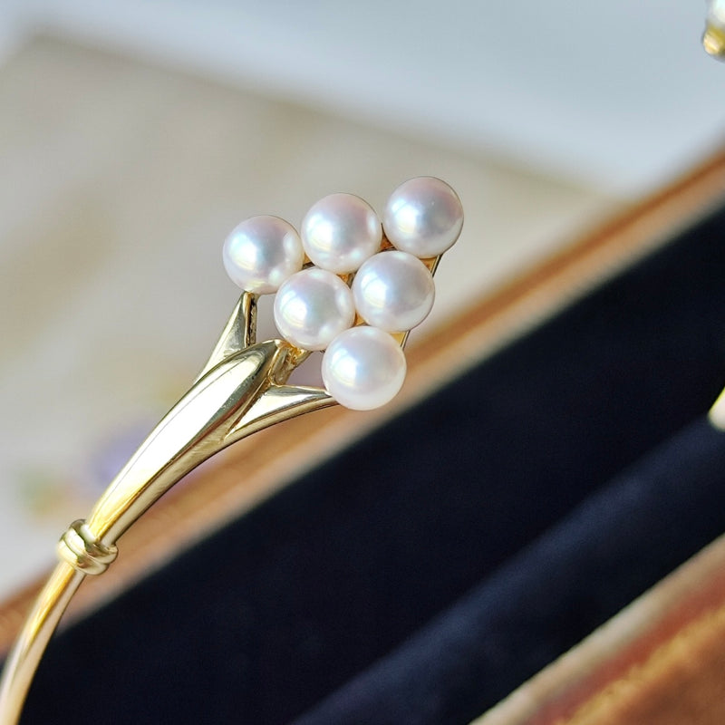 MIKIMOTO ミキモト ベビーパール 18金バングル