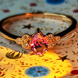 【アレキタイプ】天然カラーチェンジガーネット 天然ダイヤモンド リング