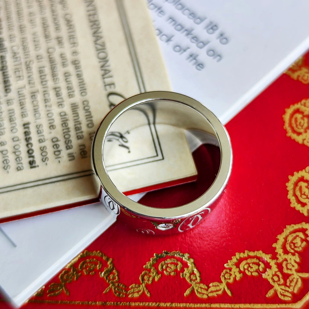 【Cartier 廃盤 レア】Cartier カルティエ ハッピーバースデー ダイヤモンドリング K18WG 51