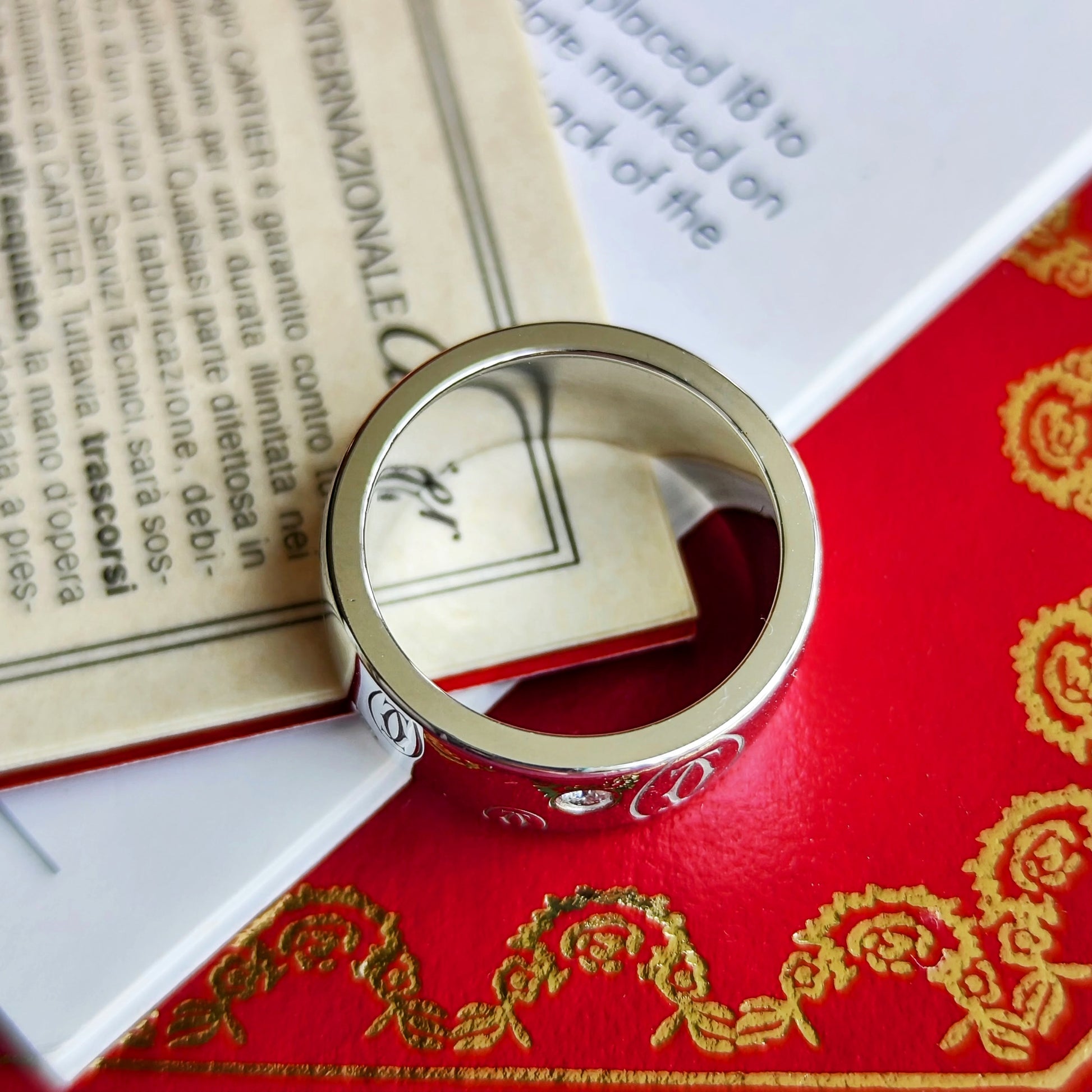 【Cartier 廃盤 レア】Cartier カルティエ ハッピーバースデー ダイヤモンドリング K18WG 51