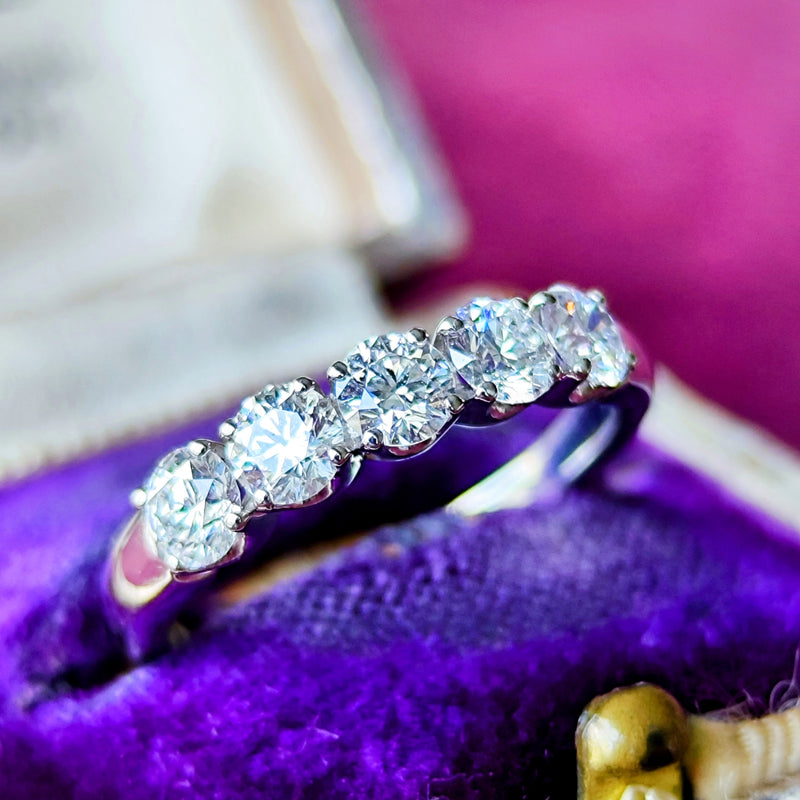 MIKIMOTO ミキモト 天然ダイヤモンド 0.74ct ハーフエタニティリング