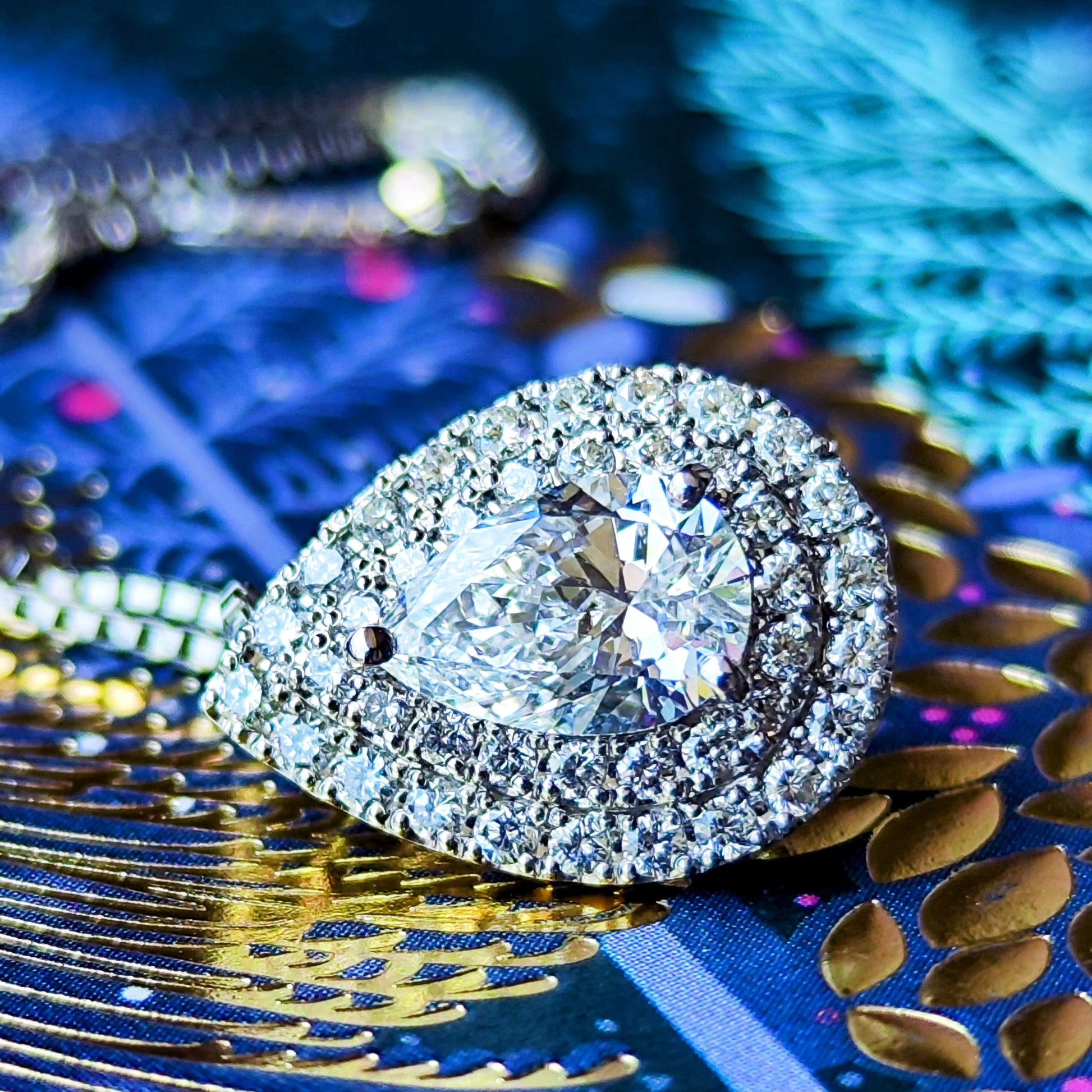 【大粒 1.007ct】天然ダイヤモンド ペアシェイプ プラチナ ネックレス
