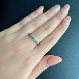 天然石 マルチカラーリング プラチナ