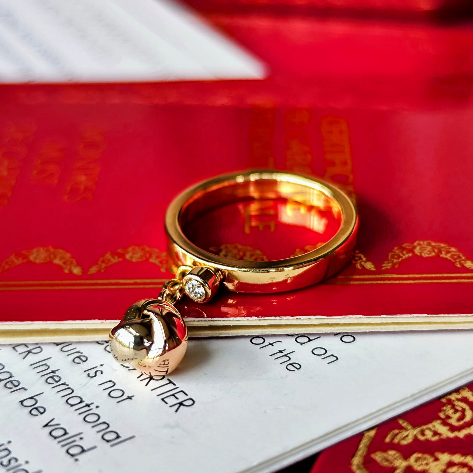 Cartier カルティエ ベビートリニティパンピーユ ダイヤモンド リング 48