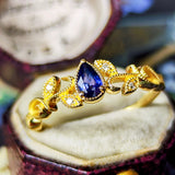 天然バイカラーサファイア 天然ダイヤモンド リング