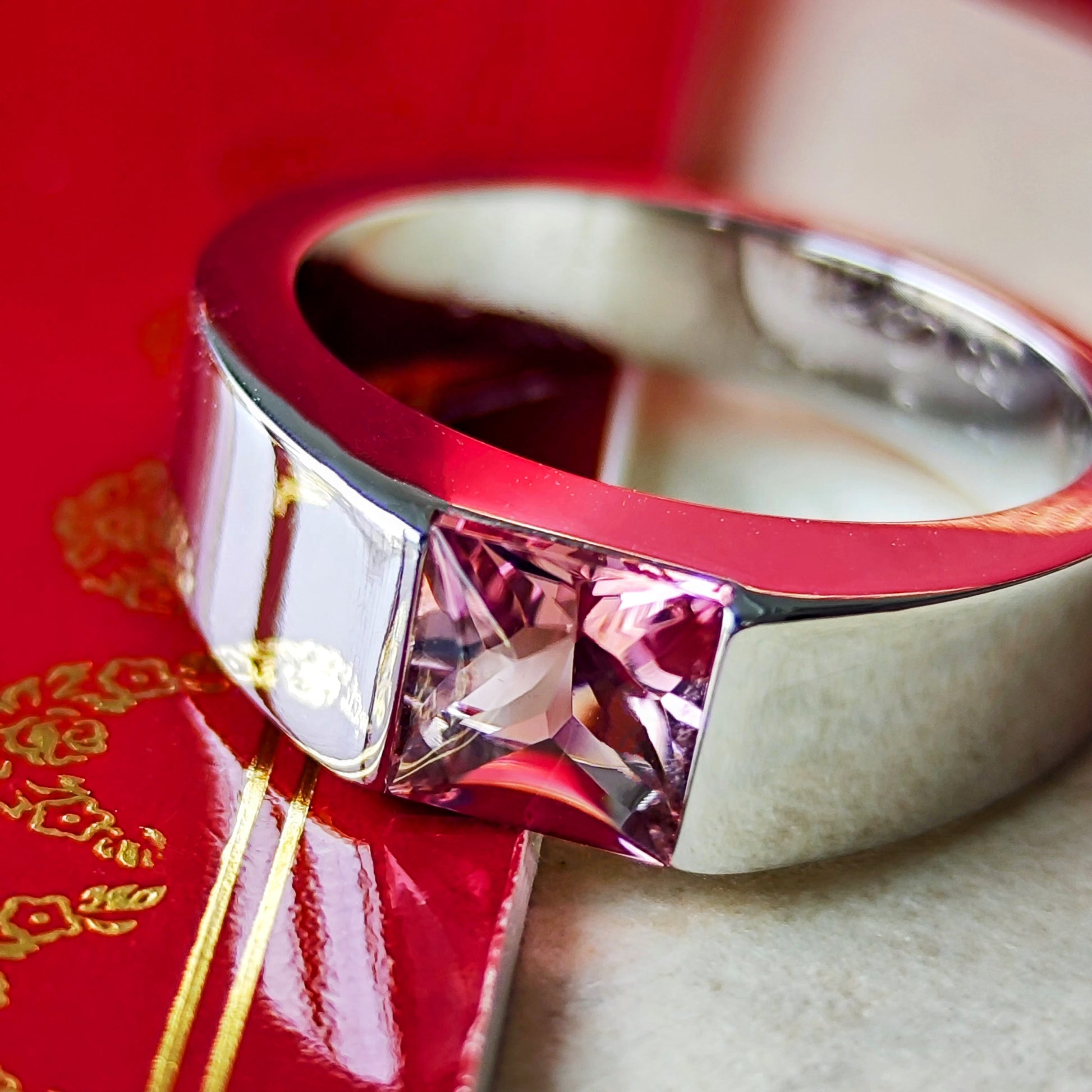 Cartier カルティエ タンク ピンクトルマリン 18金WG