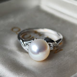 MIKIMOTO ミキモト あこや真珠 天然ダイヤモンドリング