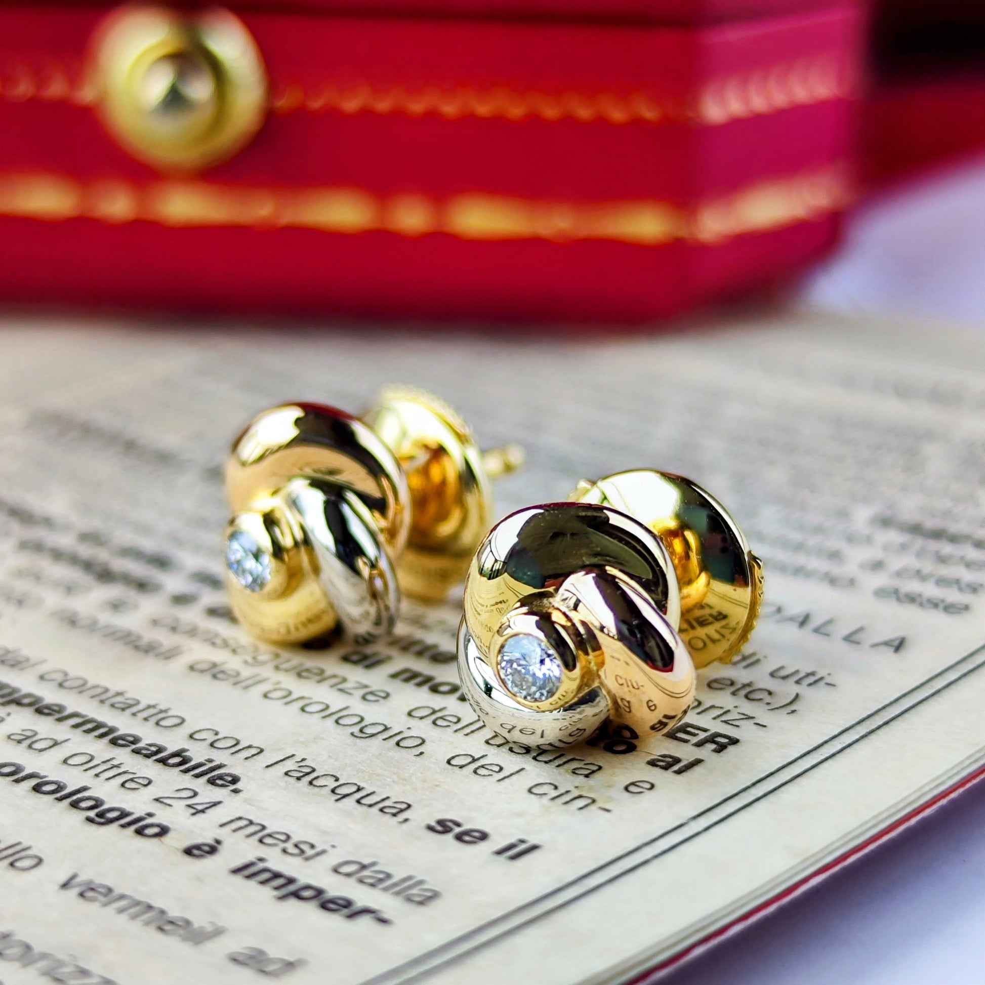 Cartier カルティエ トリニティピアス ダイヤモンド