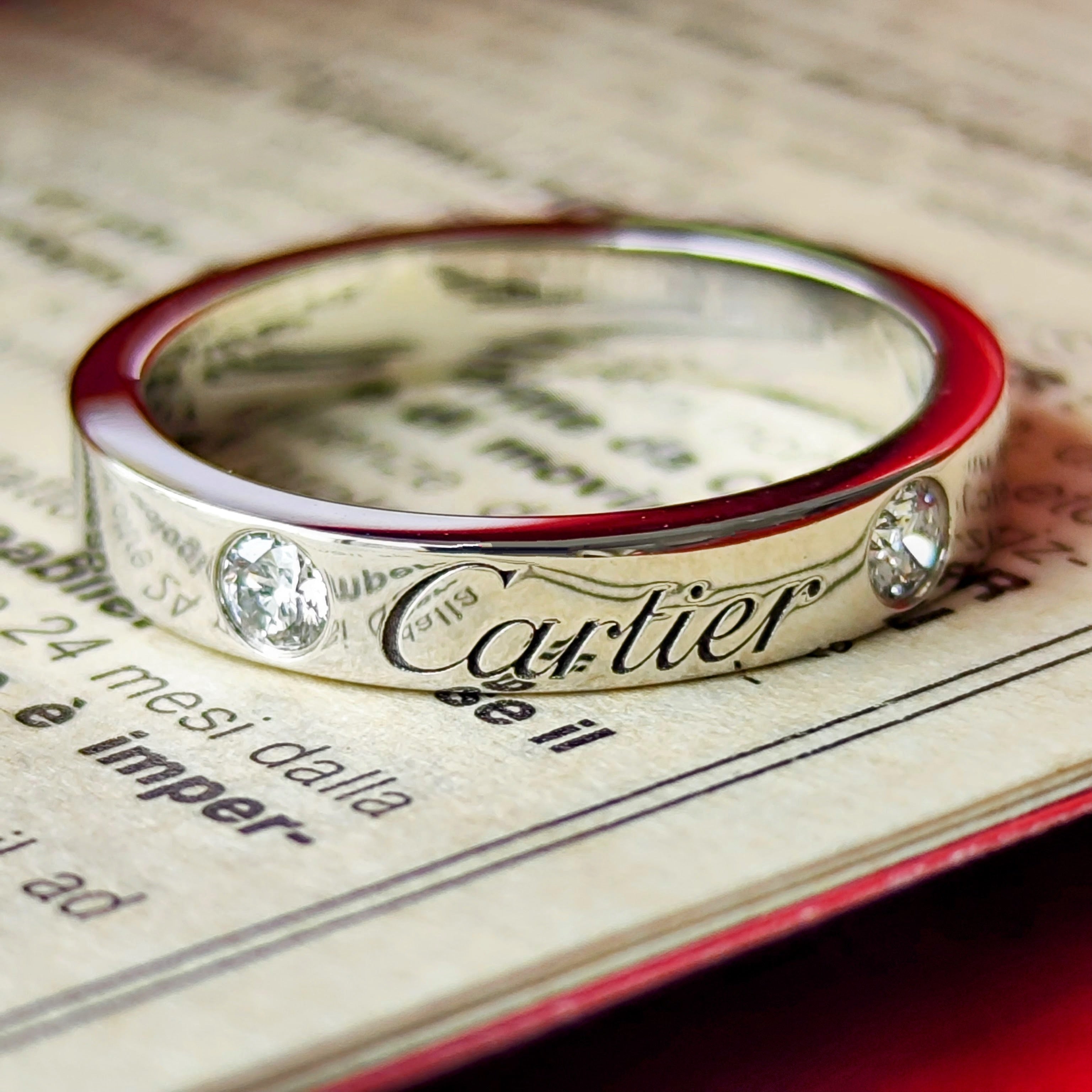 Cartier カルティエ Cドゥ エングレーブド ダイヤモンド プラチナ Cartier カルティエ Cドゥ エングレーブド ダイヤモンド プラチナ