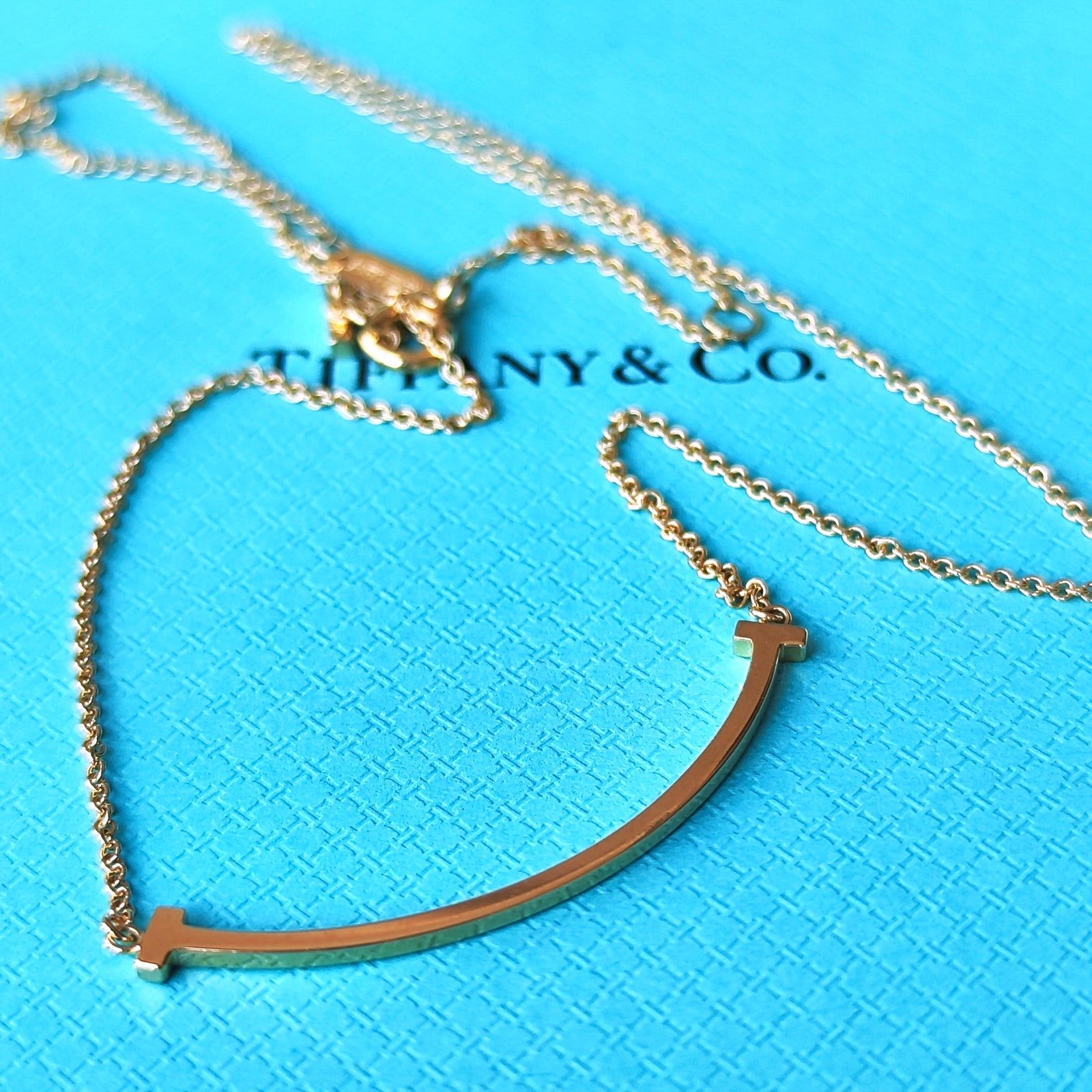 TIFFANY &Co ティファニー Tスマイル スモール ネックレス 18金YG