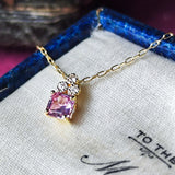 【パパラチアサファイア】天然ダイヤモンド ネックレス