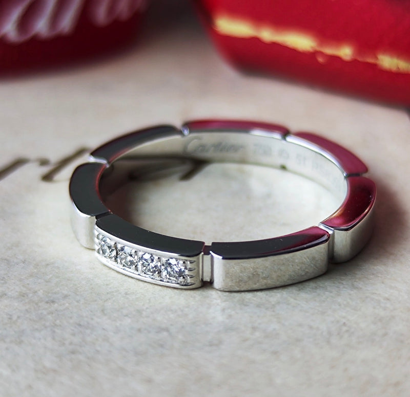 Cartier カルティエ マイヨンパンテール ダイヤモンド 18金WG リング 51