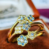 天然アレキサンドライト 天然ローズカットダイヤモンド リング