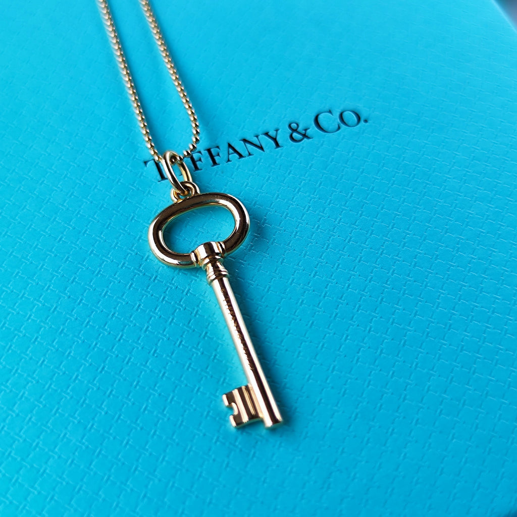 TIFFANY &Co ティファニー オーバルキーネックレス 18金YG