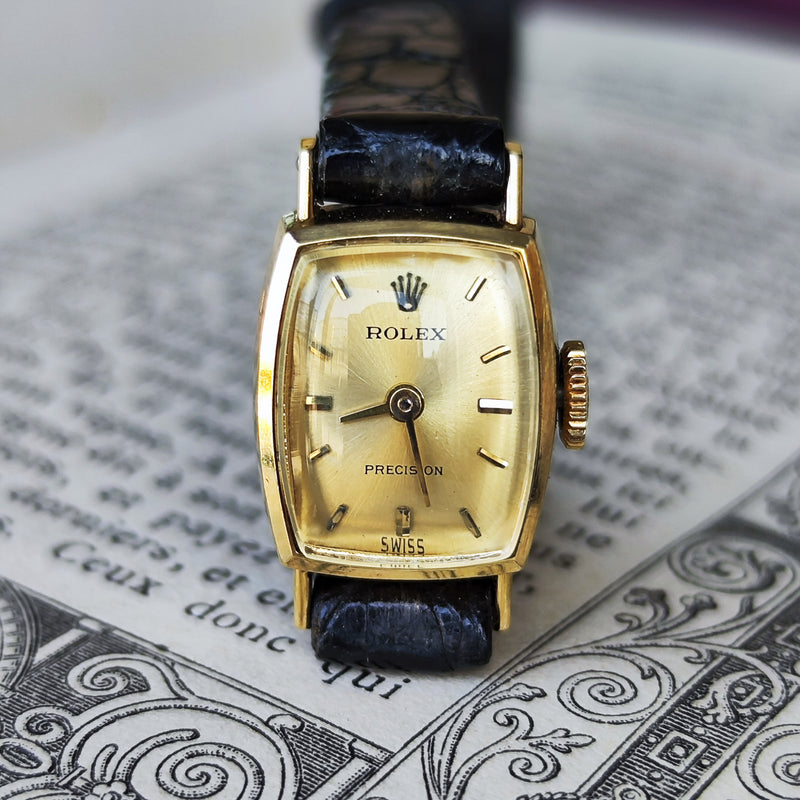 【OH済み】ROLEX ロレックス トノー型 金無垢 手巻き腕時計