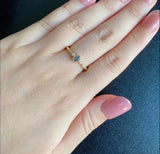 天然アレキサンドライト 天然ダイヤモンド 18金リング