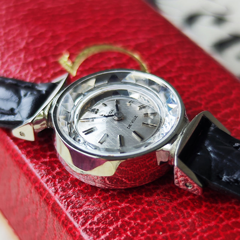 【OH済み】OMEGA オメガ DE VILLE デビル 手巻き腕時計 カットガラス