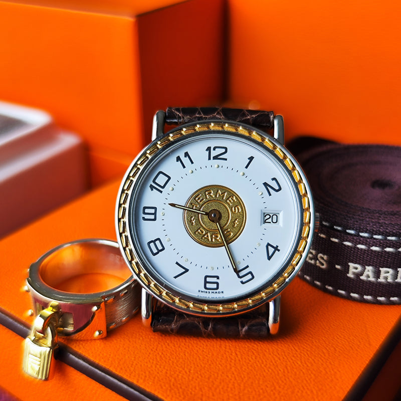 【OH済み ボーイズ】HERMES エルメス セリエ クォーツ 腕時計