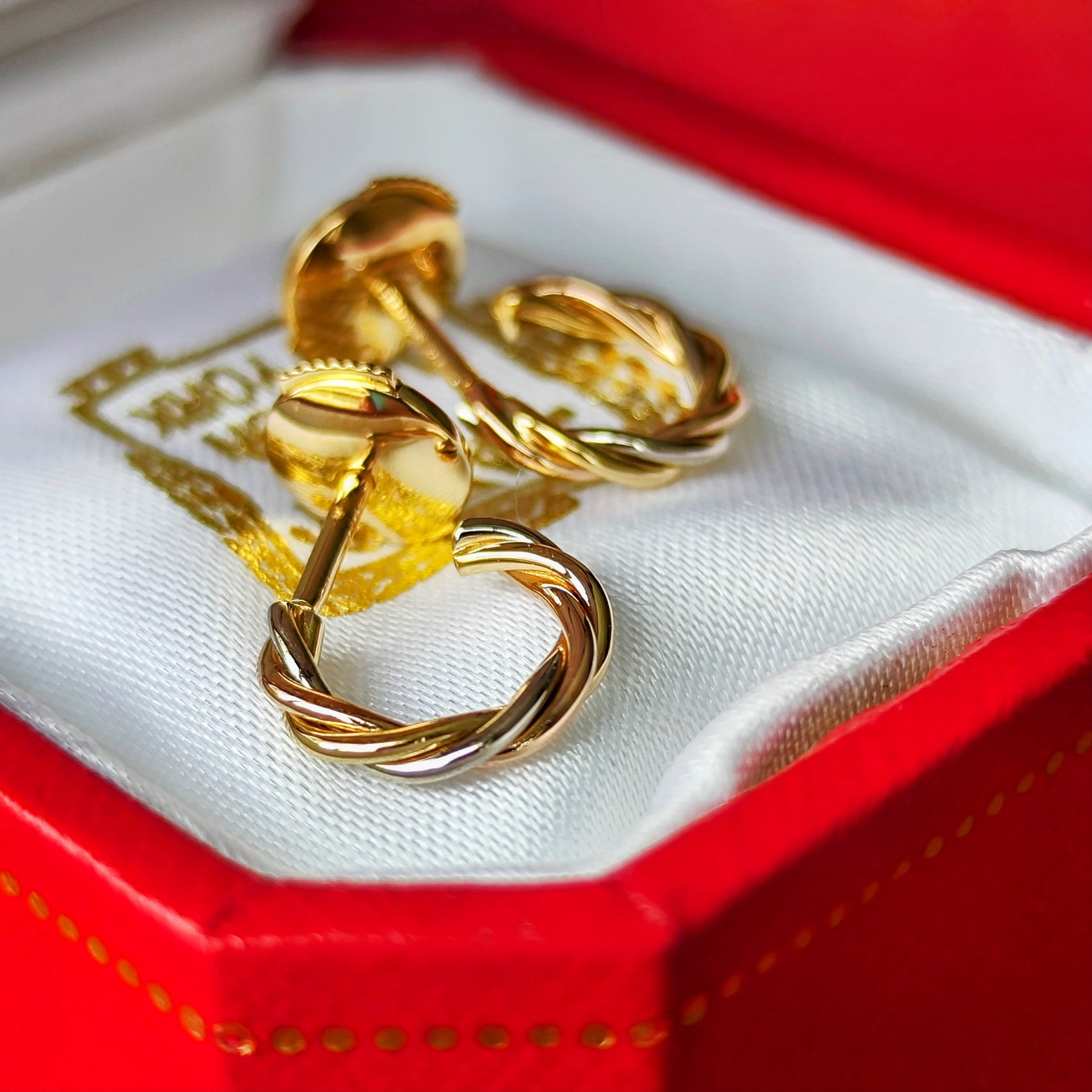 Cartier カルティエ トリニティピアス スリーカラー 18金