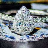 【最高級品質】天然ダイヤモンド0.30ct フローレス Dカラー ペアシェイプ GIA鑑定書付き