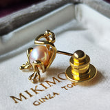 MIKIMOTO ミキモト カエルモチーフ ピンブローチ