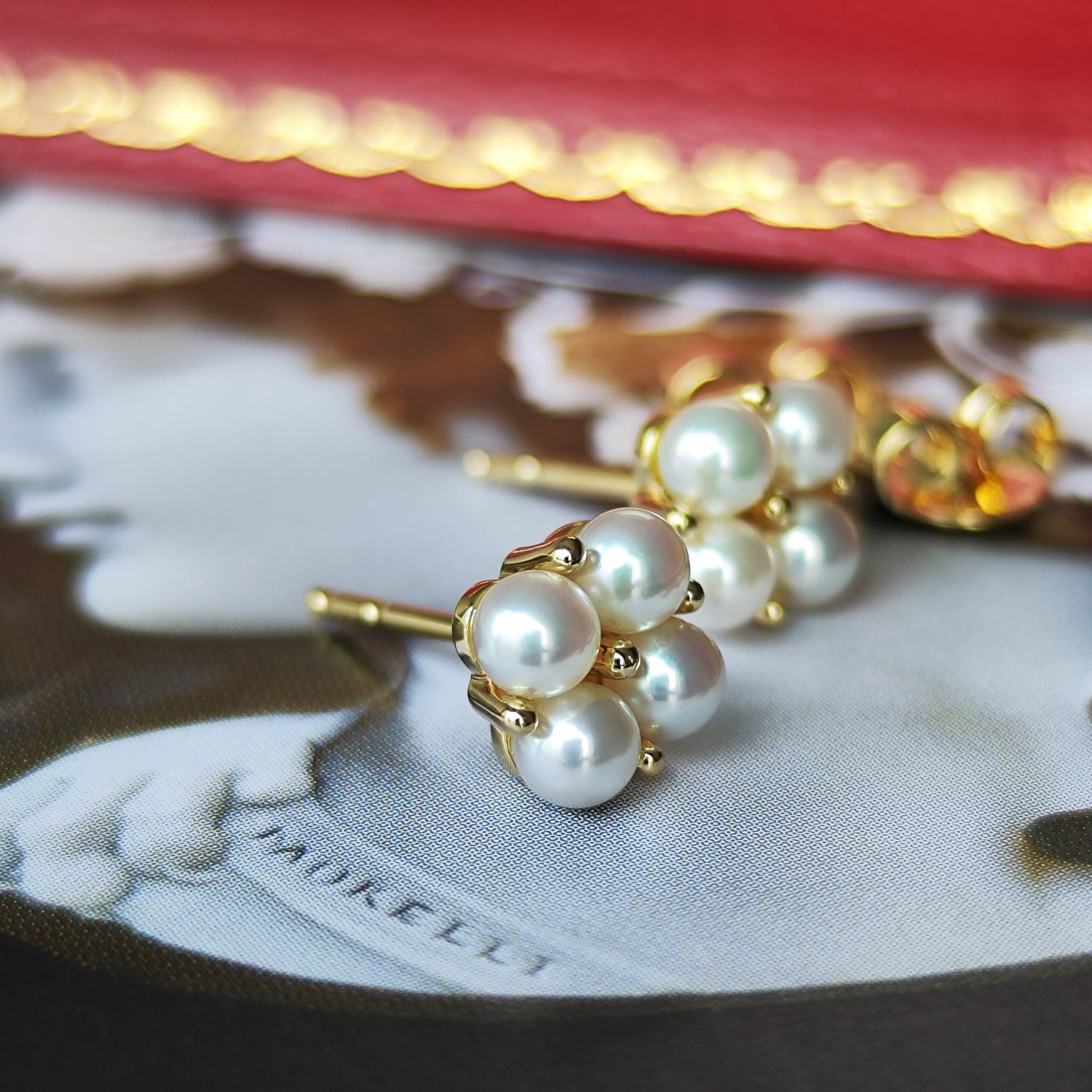 MIKIMOTO ミキモト あこや真珠 18金ピアス