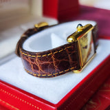 Cartier カルティエ マストタンク ヴェルメイユ ローマンダイヤル クォーツ腕時計