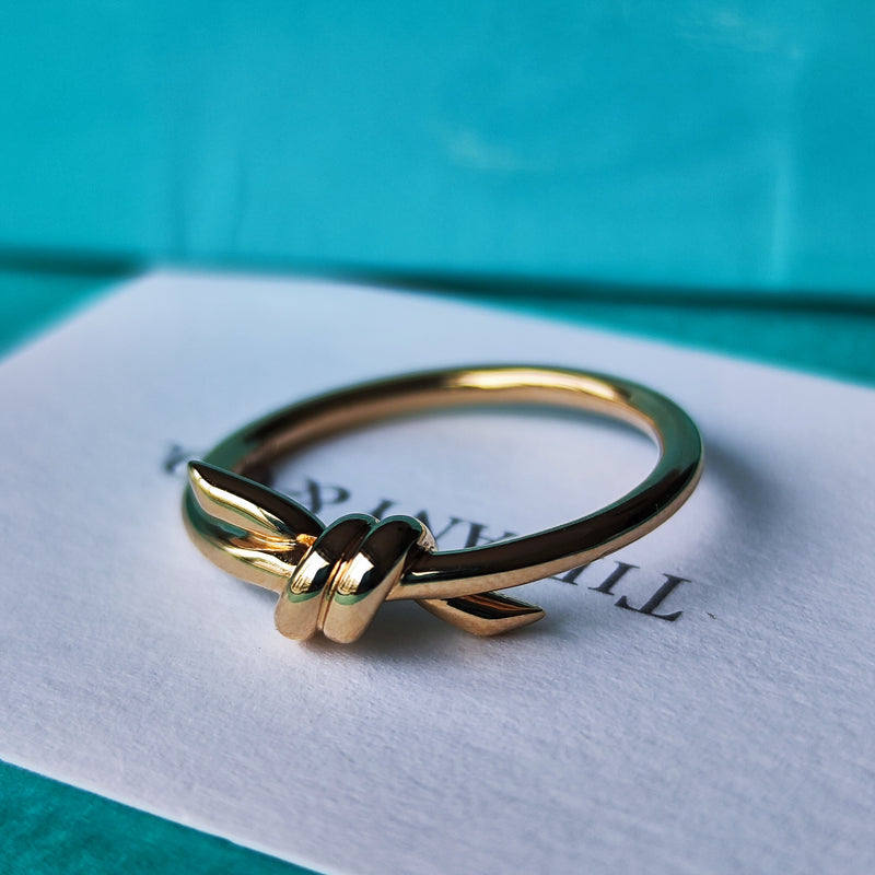 TIFFANY&Co ティファニー ノットリング 18金PG 12号