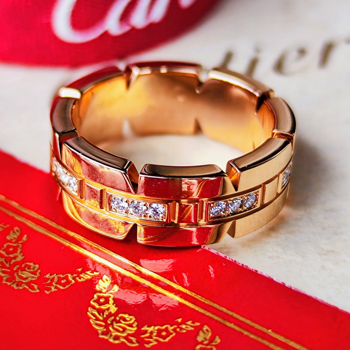 Cartier カルティエ タンクフランセーズ ダイヤモンド K18PG 47