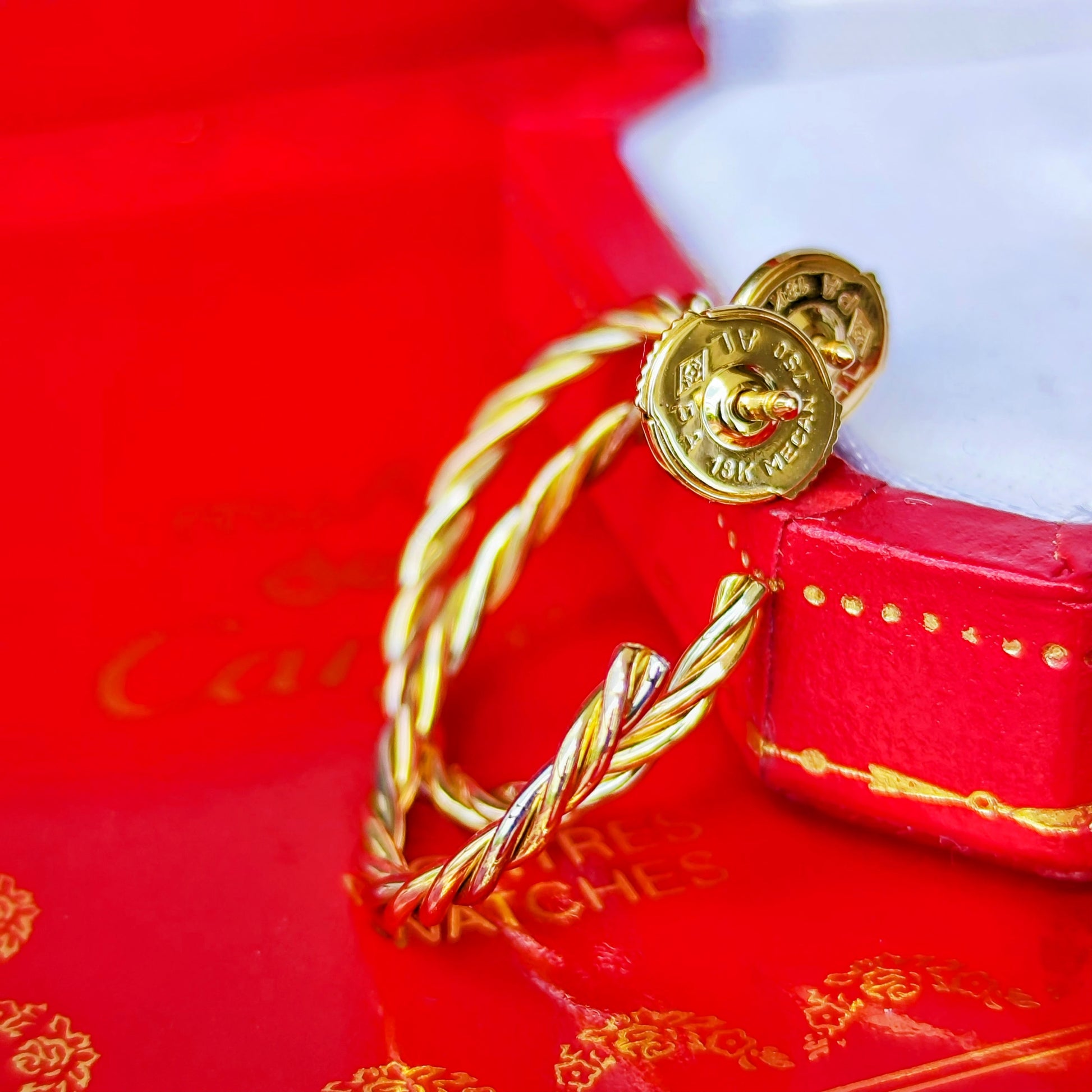 Cartier カルティエ トリニティ ツイストフープピアス