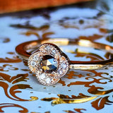 【ローズカット】天然ブラウンダイヤモンド リング