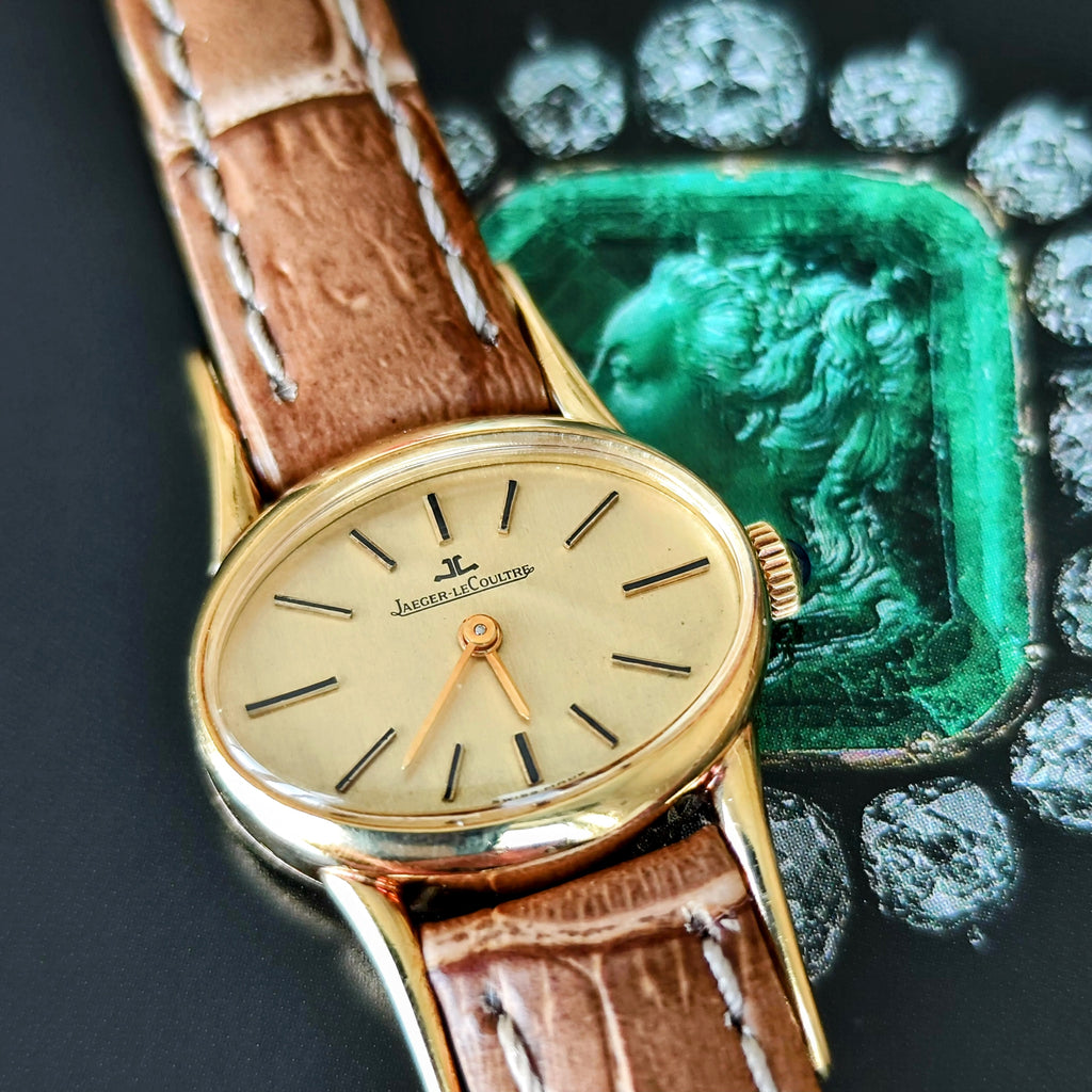【OH済み】JAEGER LE COULTRE ジャガー・ルクルト 18金無垢 手巻き腕時計