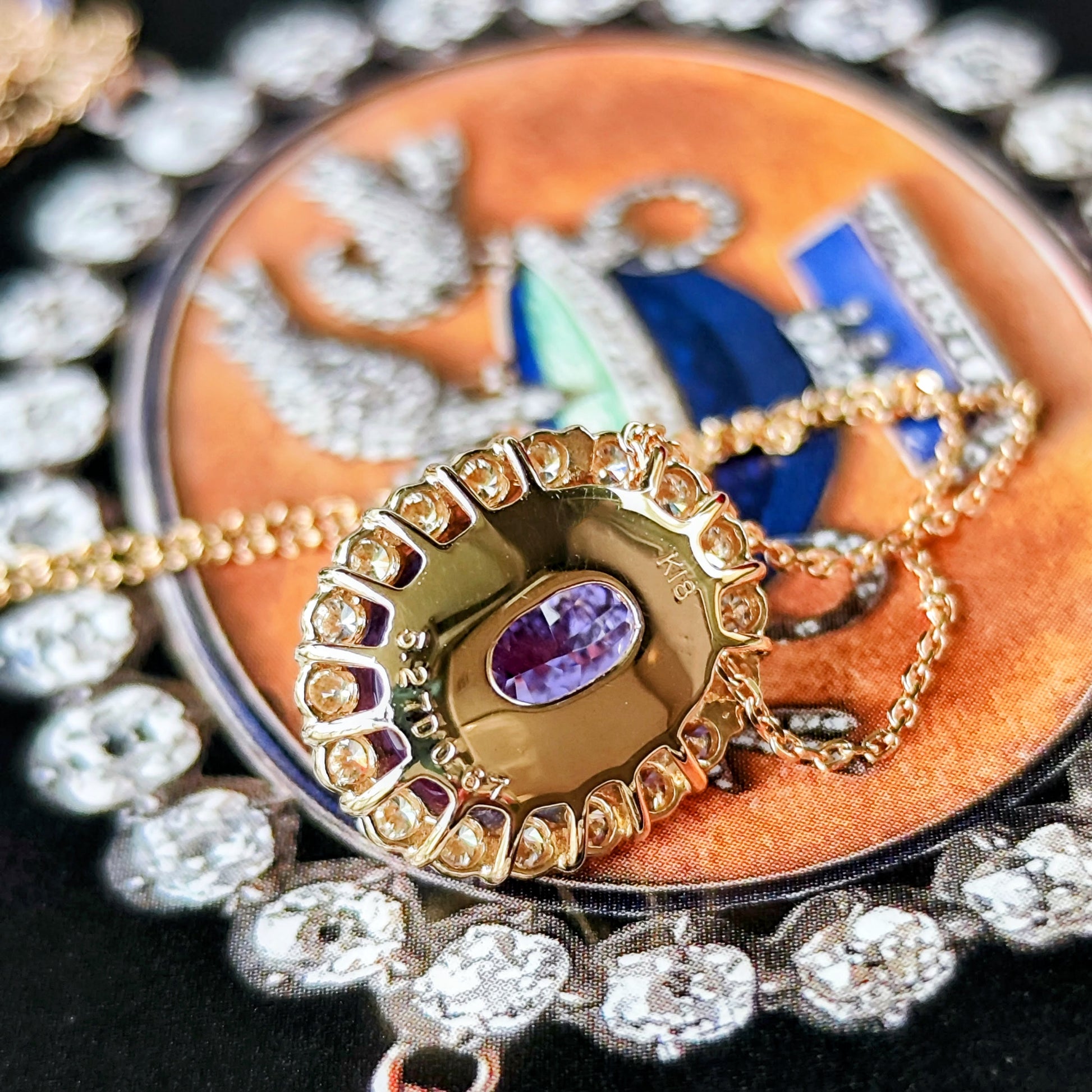 【大粒 5.27ct】天然タンザナイト 天然ダイヤモンド ネックレス